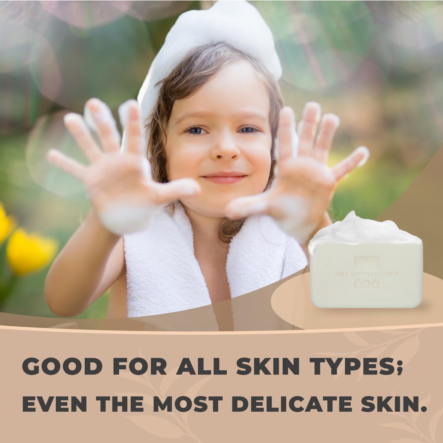 One With Nature Dead Sea Mineral Salt Soap 4oz 3Pk with Argan Oil & Shea Butter - Dead Sea Salt Contains Magnesium, Sulfur & 21 Essential Minerals - All Skin Types, Acne, Eczema - Fragrance Free